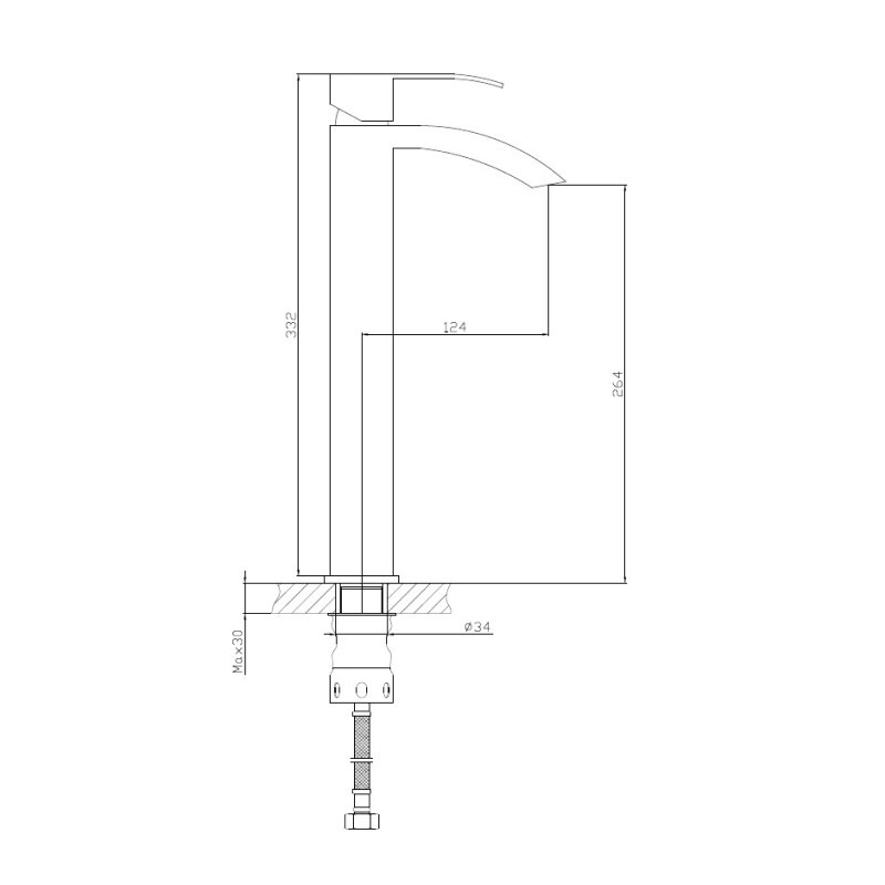 Смеситель для раковины Haiba HB11815 Нержавеющая сталь