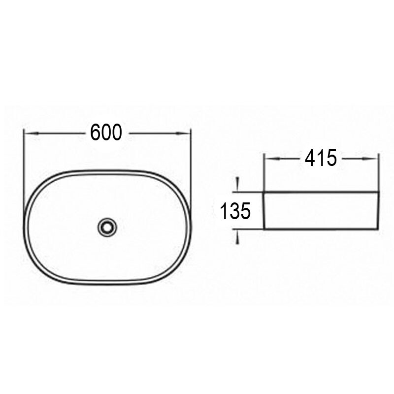 Azario раковина накладная 60х41,5х13,5 темно-серая AZ-2196MDH