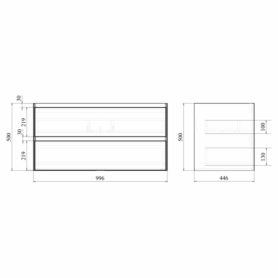 Mirsant Grand тумба белая 100 с раковиной Style 100 УТ000087046