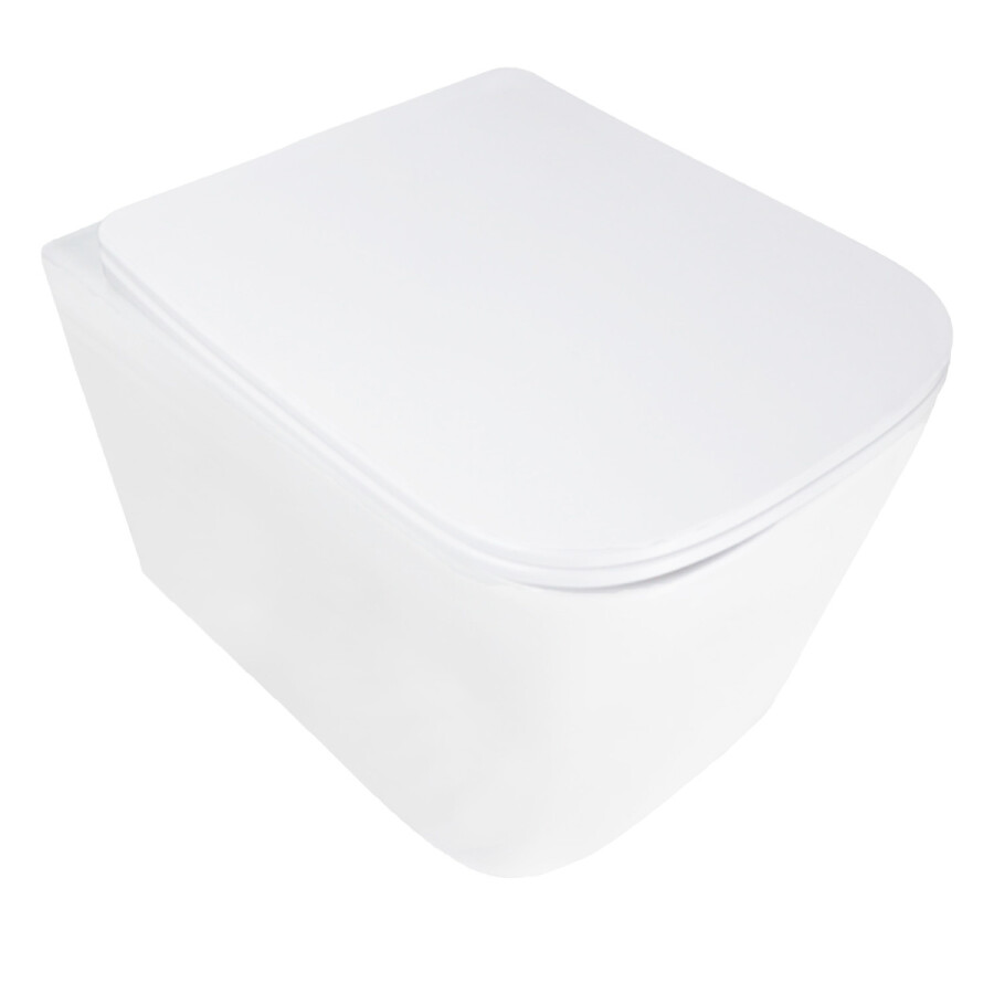 Унитаз подвесной Azario AIRA 340х485х365 безободковый, система смыва "Скрытое Торнадо", с быстросъемным сиденьем "Микролифт" AZ-5171T-WHT