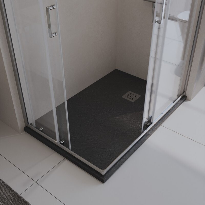 Поддон из искусственного мрамора Belbagno TRAY-MR-UNO-AH-120/80-35-NERO-CR