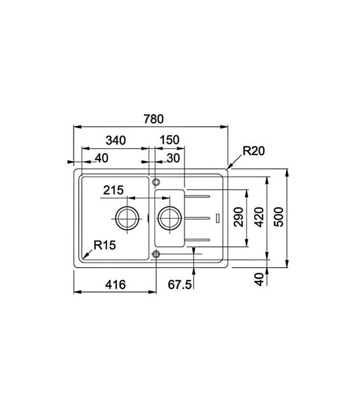 Franke BFG 651-78 кухонная мойка fragranite+ оникс 78 x 50 см