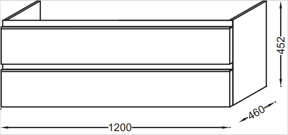 Jacob Delafon Vox 120 тумба EB2071-R1-E16 с раковиной EXAB112-Z-00 подвесная