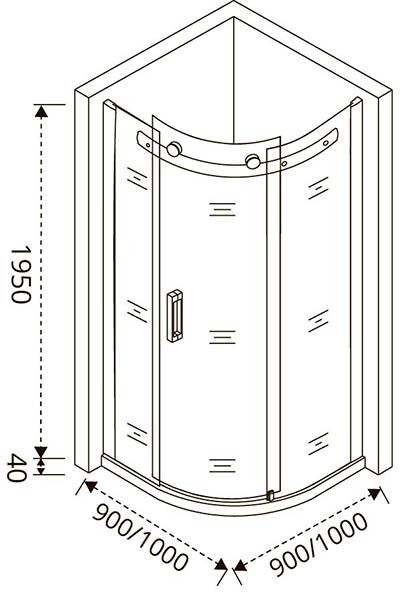 Bas Galaxy R-90-C-B душевое ограждение 90*90*195 ГЛ00016