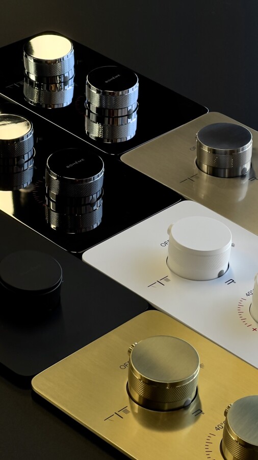 Смеситель встраиваемый с термостатом 2-х проходной Boheme Cell Thermo Matt Gold 134-2-MG