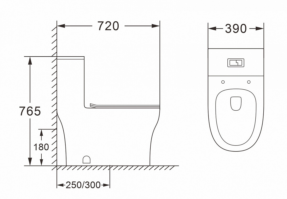 Azario Sinto AZ-1098 унитаз-моноблок напольный с сиденьем