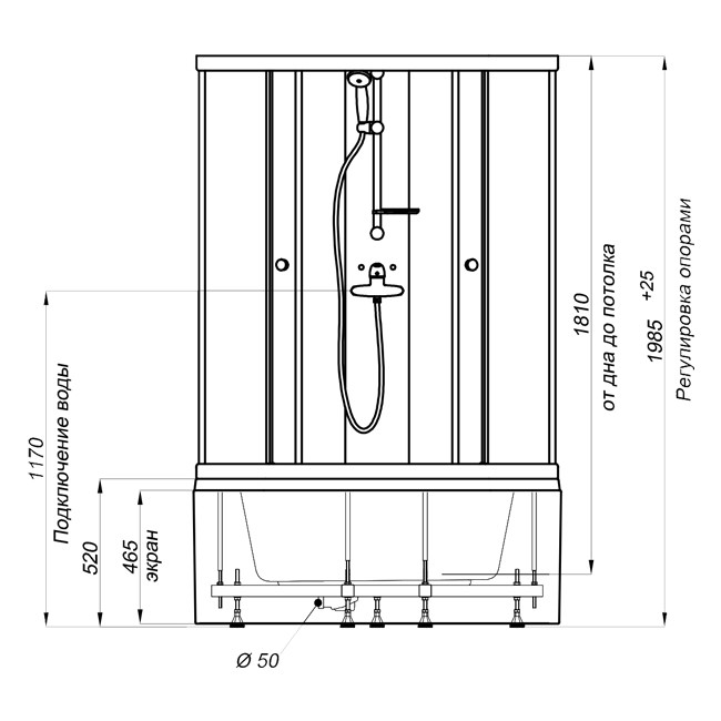 Triton Стандарт Б3 Душевой бокс 90*90*210 №3 М