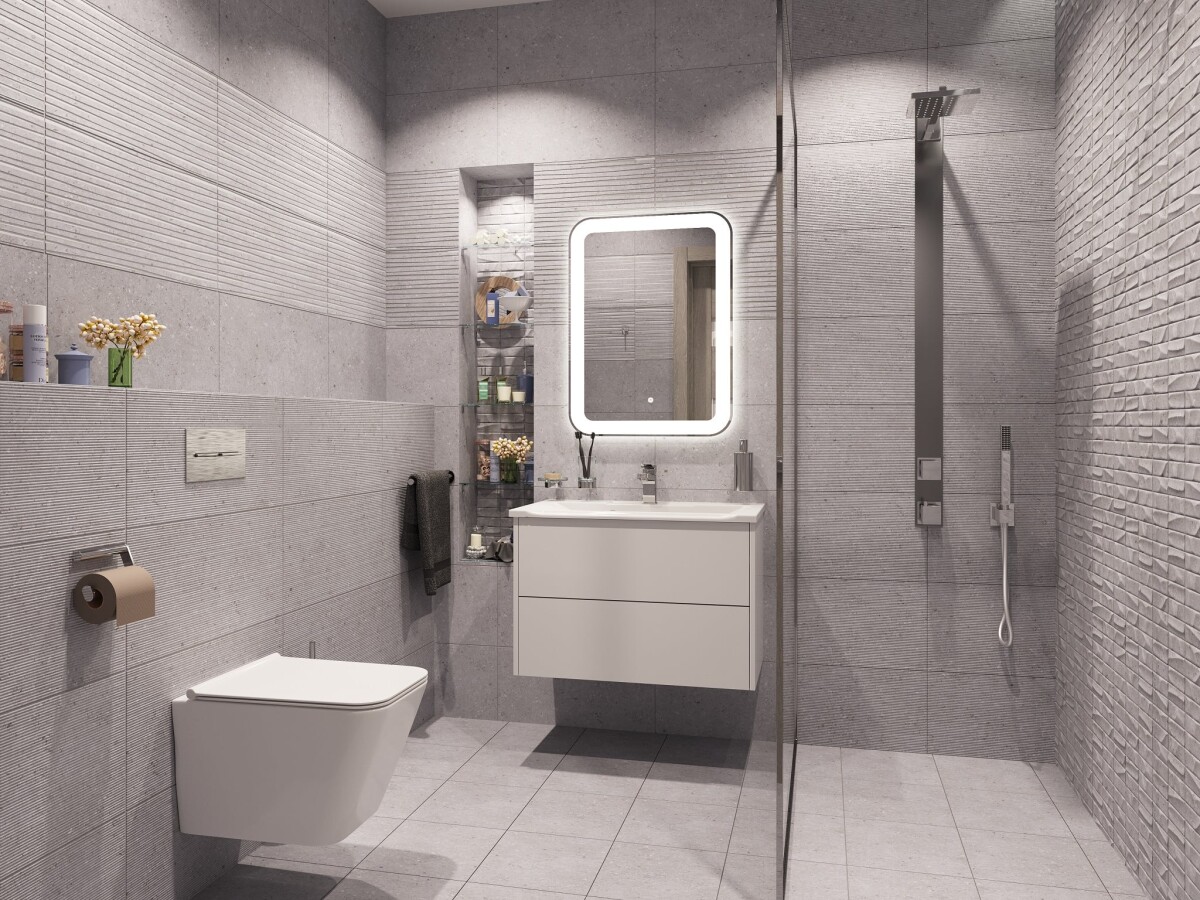 Керамическая плитка Cube Ceramica Rockberry Flames Gris 30*60 УТ000049787