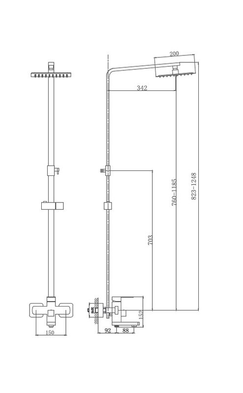 Haiba душевая система со смесителем HB24803-2