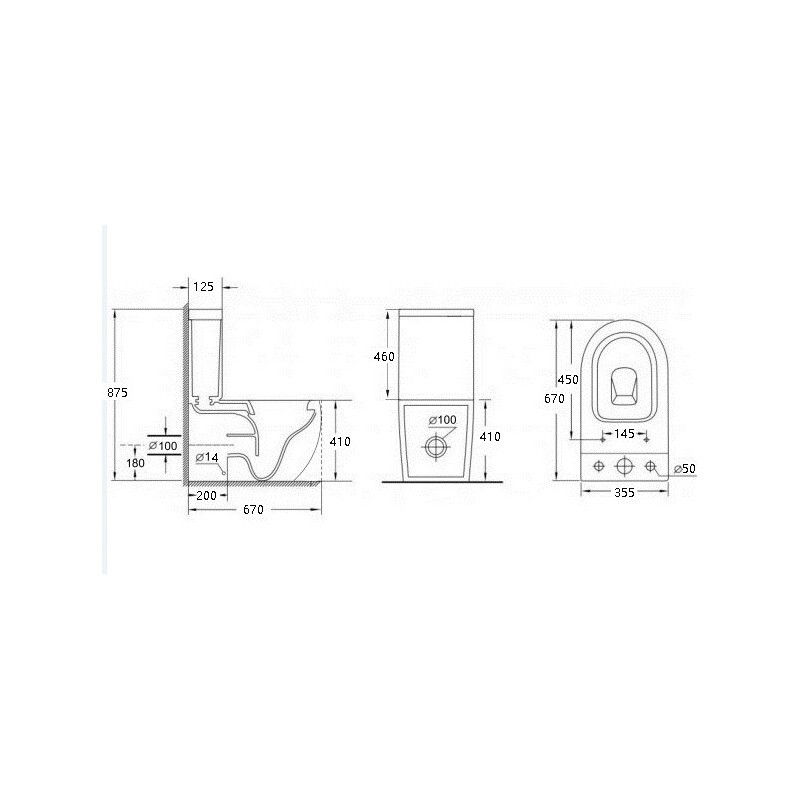 Esbano Duero-C Matt Black ESUNDUERCMB унитаз напольный