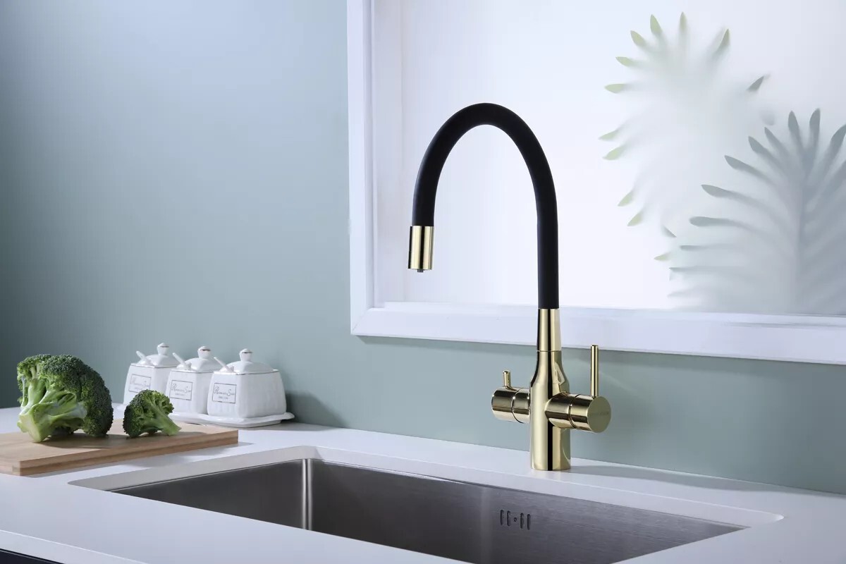 Смеситель для кухни под фильтр с гибким изливом Salix Sa213419-G