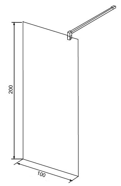 Loranto Sunway Walk-in душевая перегородка 100х200 CS-L1020 100