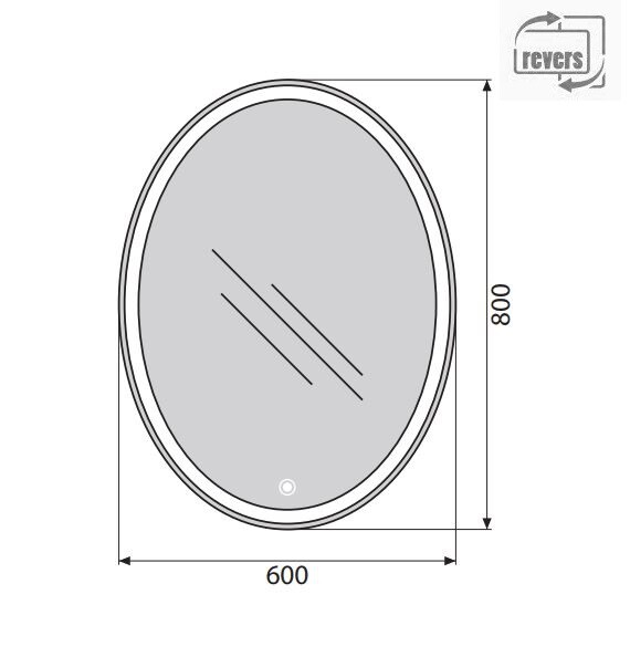 Зеркальное полотно BelBagno 60*80 SPC-VST-600-800-LED-TCH