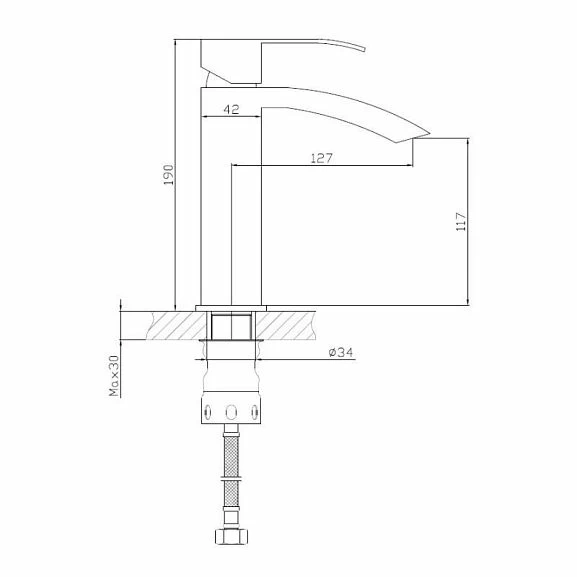 Haiba смеситель для раковины сталь матовая HB10815