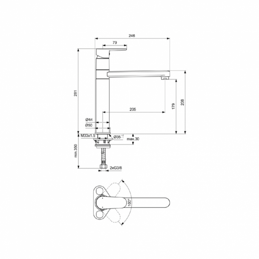 Ideal Standard Cerafine смеситель для кухни BC501AA