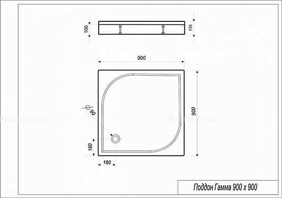 Эстет Гамма душевой поддон 90 90 см ФР-00000758