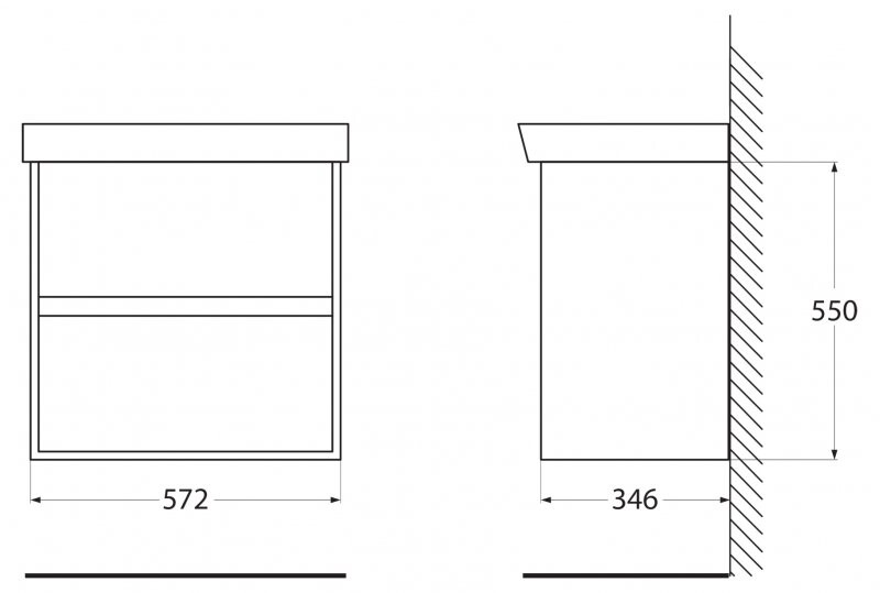 BelBagno тумба с раковиной NEON-600-2C-SO-PB 60 см