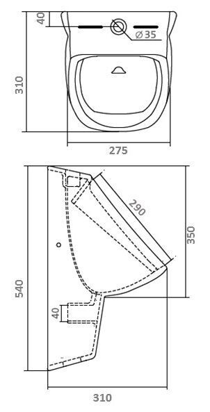 Santek Гала писсуар 1WH301774