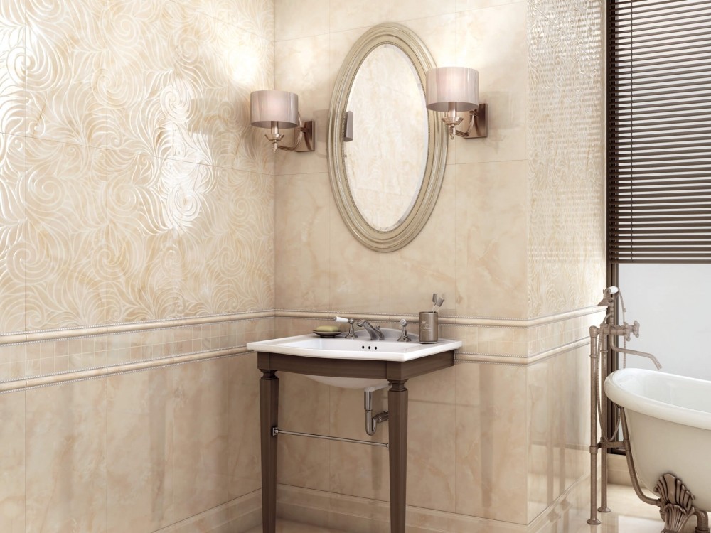 Kerama Marazzi Вирджилиано 30х2 см бордюр настеный бежевый SPA010R