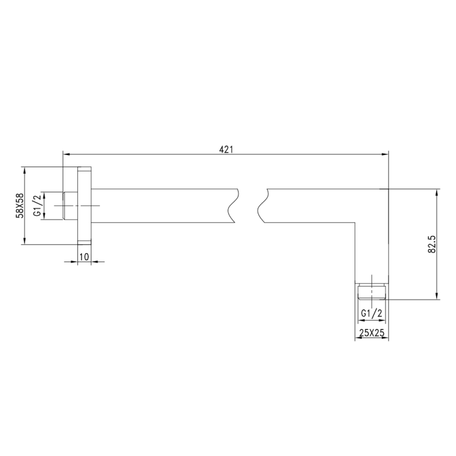 Lemark держатель лейки верхнего душа LM5887C