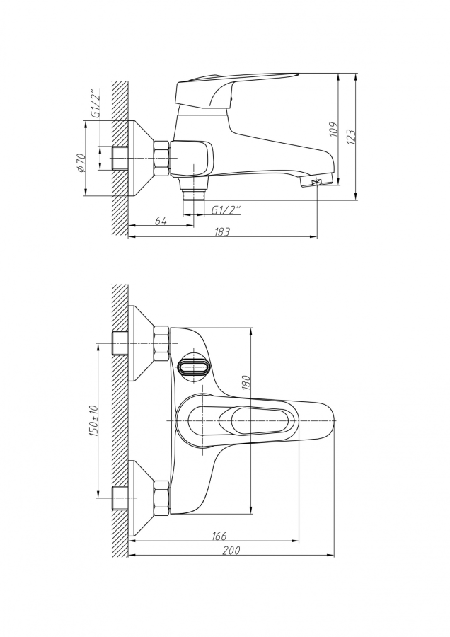 Haiba смеситель для ванны HB3204