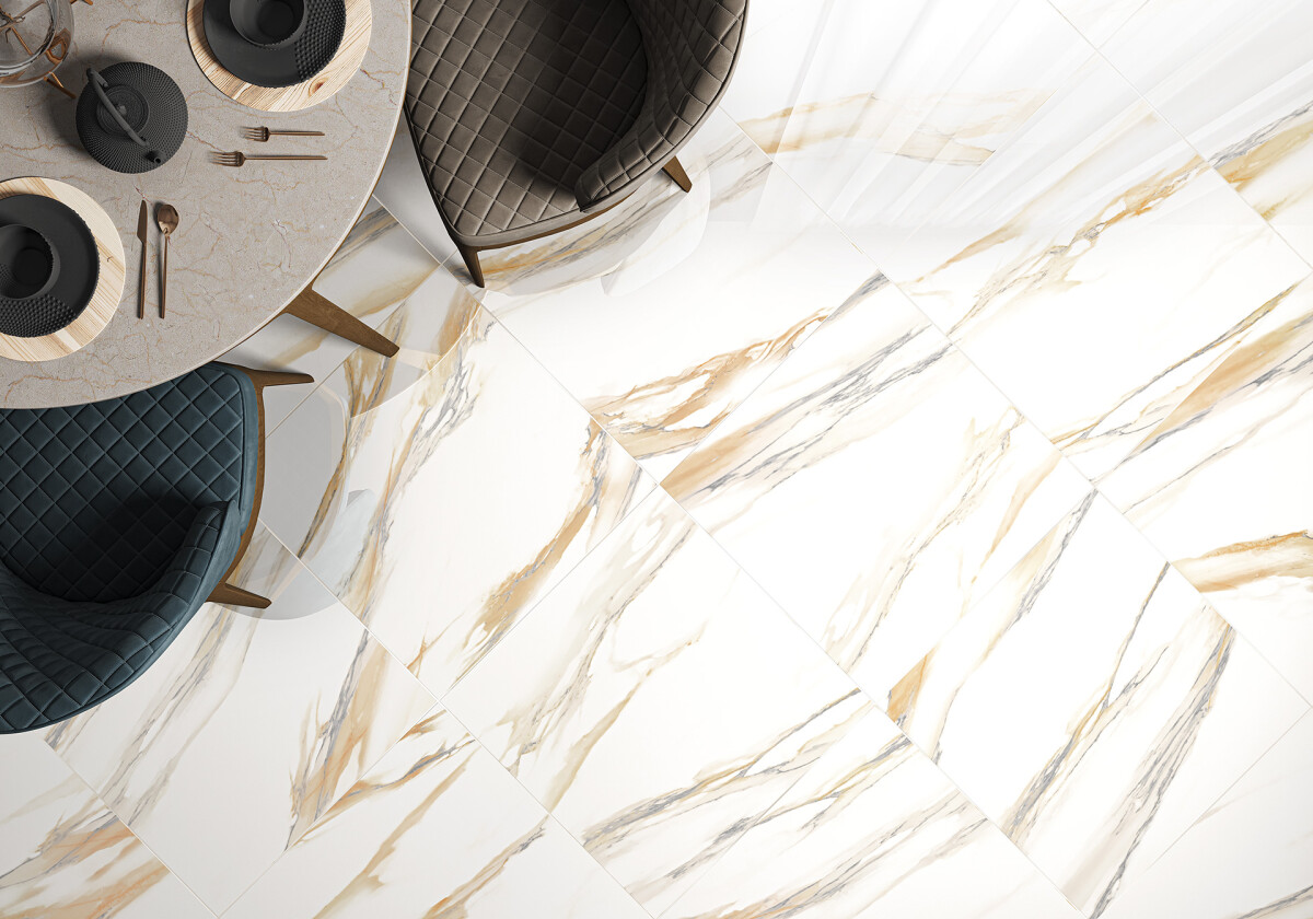 Керамогранит 6060STA31P LCM Statuario Bronze Полированный 600 x 600 x 8 мм.