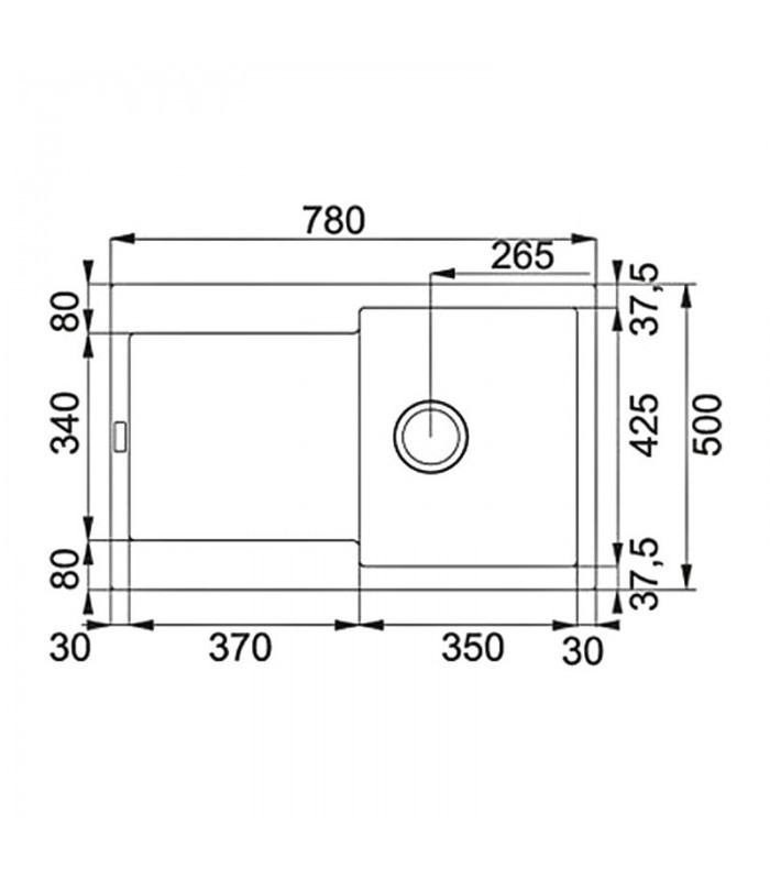 Franke MRG 611 кухонная мойка fragranite+ белый 78 x 50 см