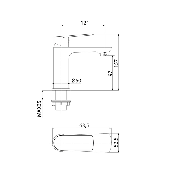 Iddis Plank смеситель для раковины PLASB00i01