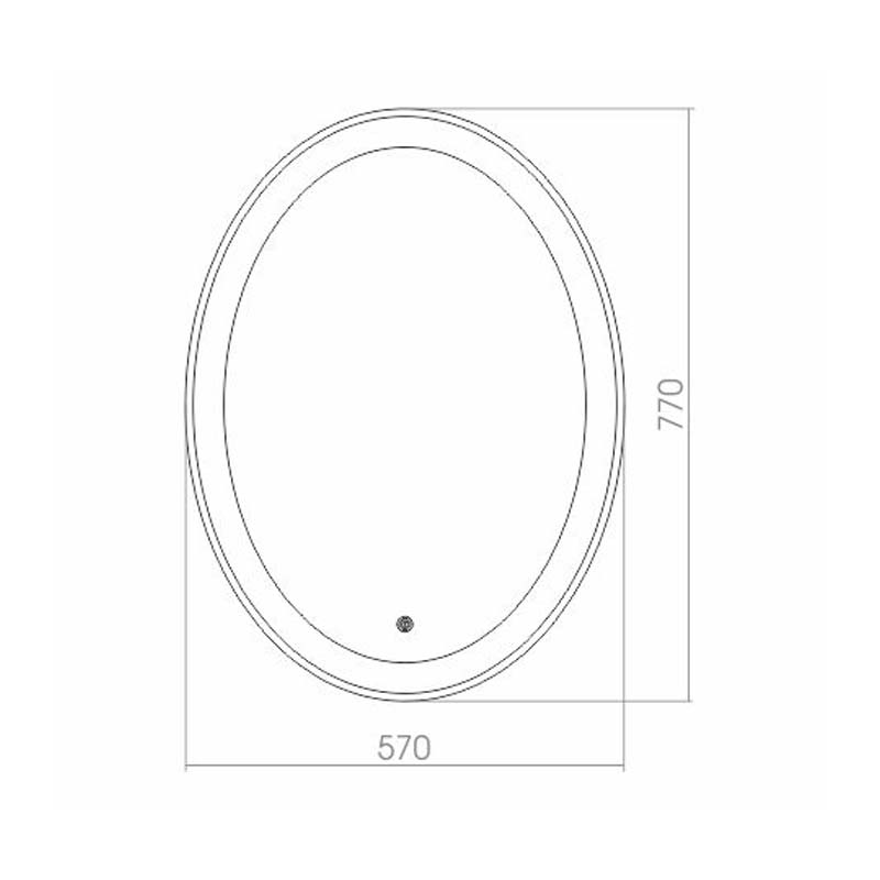 Azario Италия зеркало 57х77 см, сенс. выкл, часы, Bluetooth CS00073032