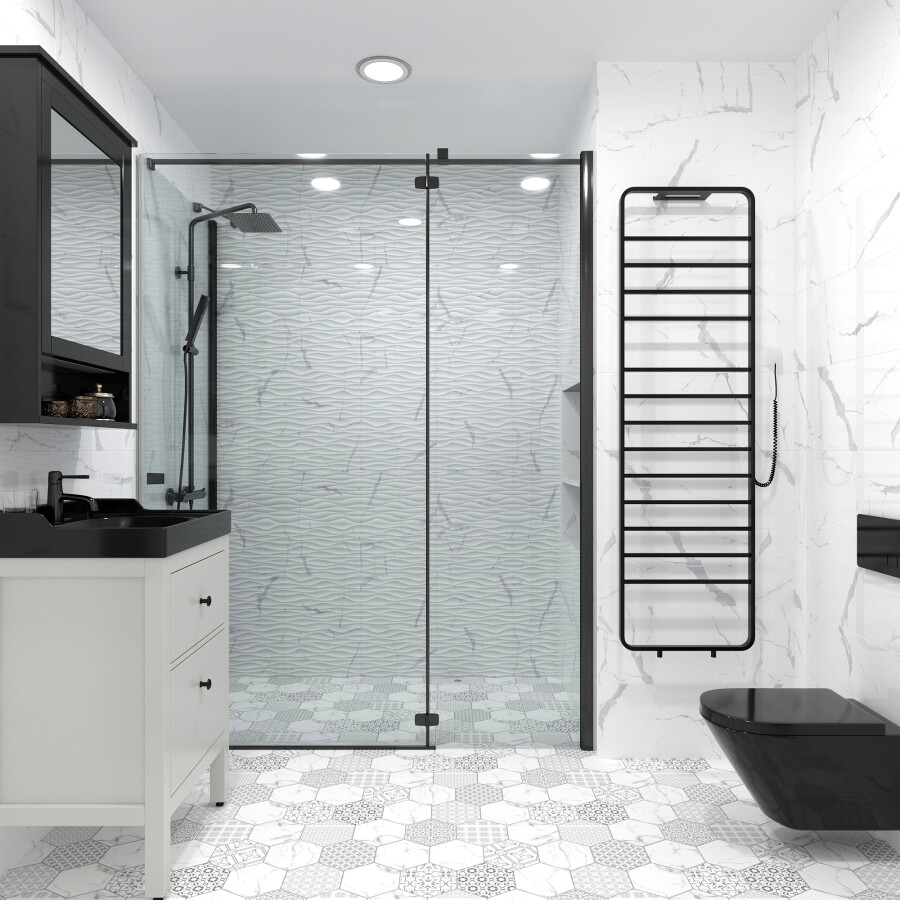 Плитка настенная Eurotile Statuario White Decor 30x60