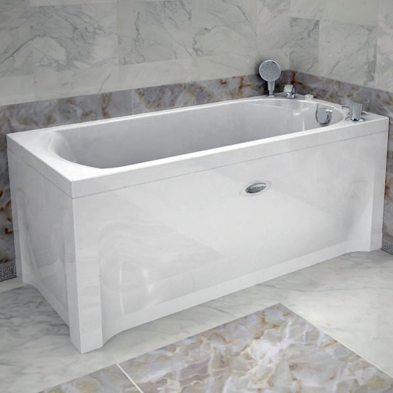 Wachter Ника 150x70 см ванна акриловая прямоугольная с гидромассажем и фронтальной панелью белая 