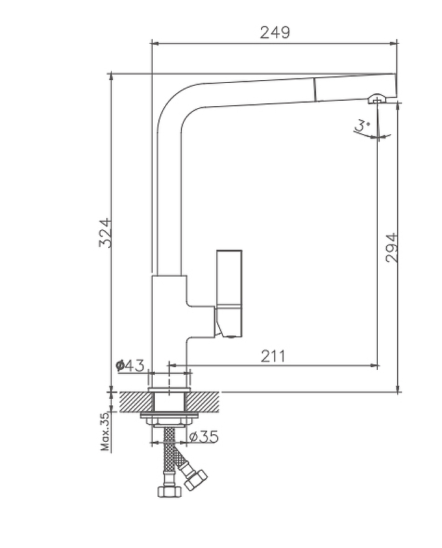 Haiba смеситель для кухни HB70501