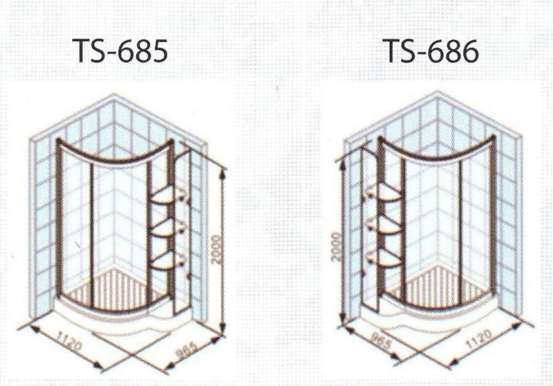 Appollo TS-685 душевое ограждение 112*96*200 R