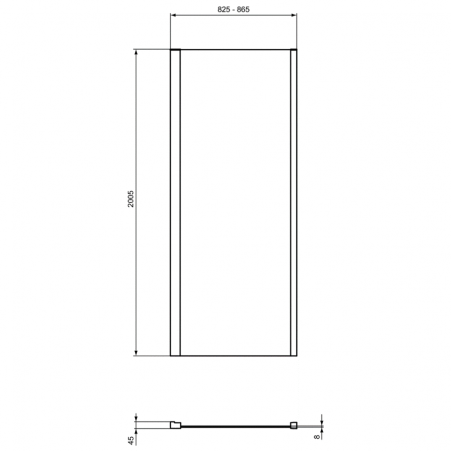 Ideal Standard I.Life фиксированная панель 85 см T4864EO