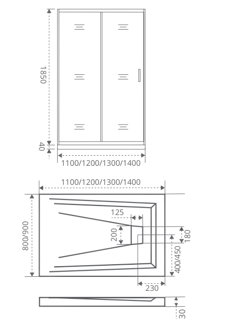 Bas Infinity WTW-120-C-CH Душевые двери 120*185 ИН00026