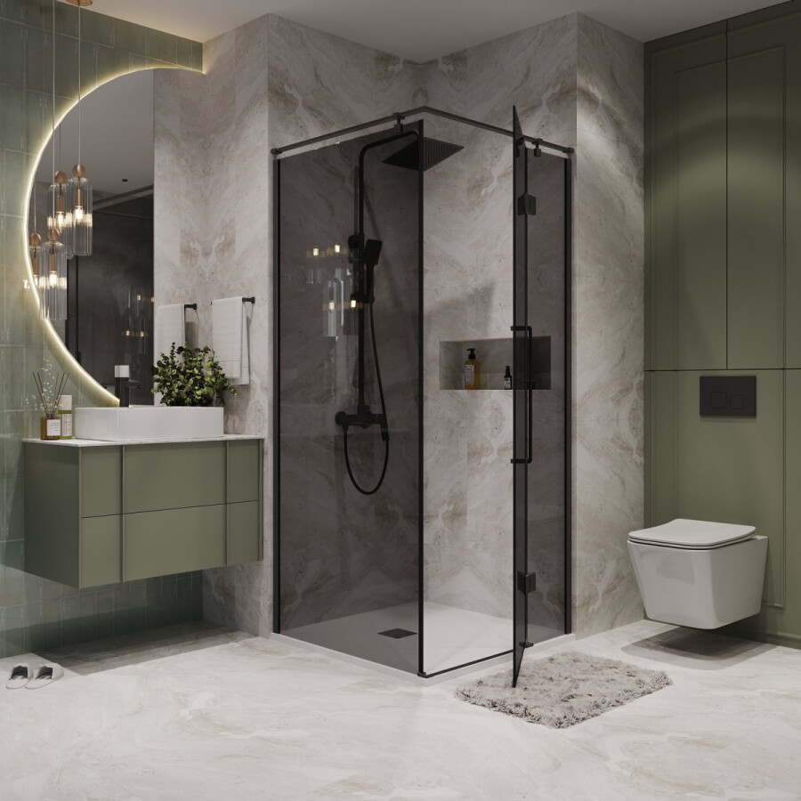 Душевой угол 90x90 Niagara Nova NG 2831-34BLACK