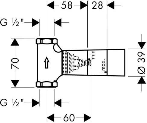 Hansgrohe 31677000S Set HG Metris запорный вентиль (31677000+15970180) Хром