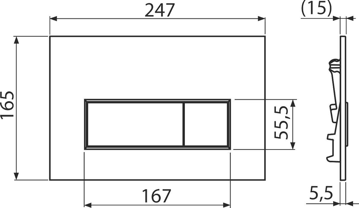 Kerama Marazzi кнопка смыва для инсталляции хром M571KM