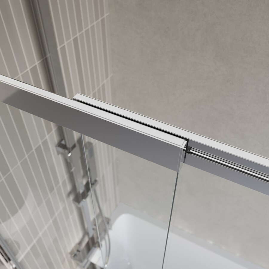 Шторка на ванну BelBagno LUCE-VF-11-100/145-C-Cr