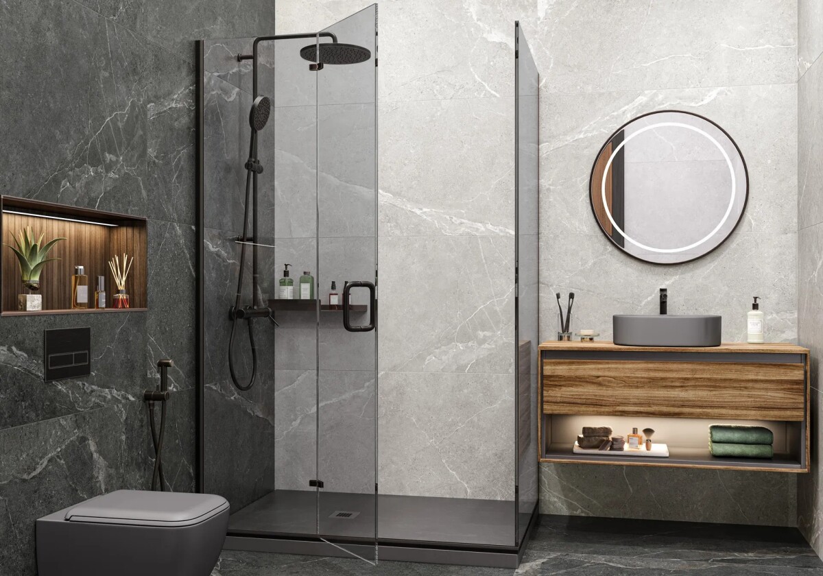 Керамогранит Artkera Group GP60120TIA25M Titanium Graphite матовый 600 x 1200 x 10 мм.