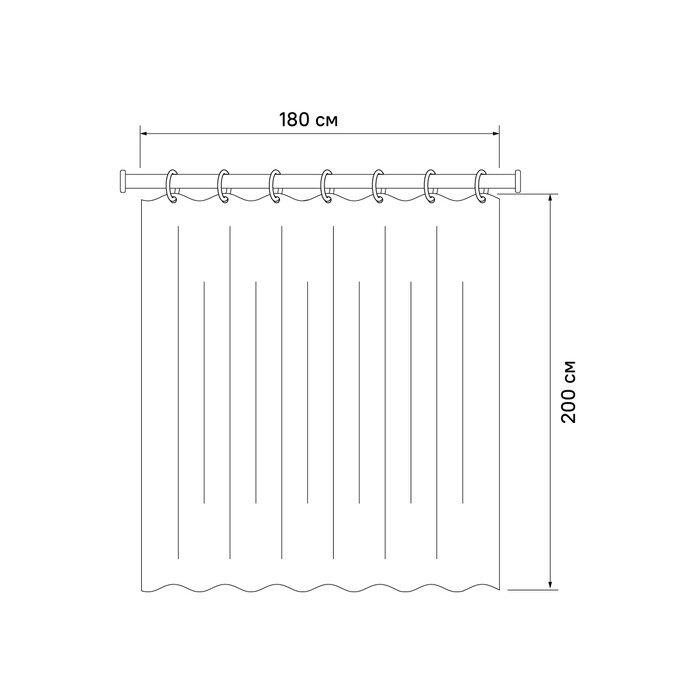 Iddis Decor D05P218i11 180*200 штора для ванной