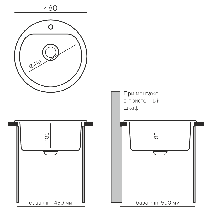 Polygran QuartzBond Bond-480 48*48 см мойка для кухни лен