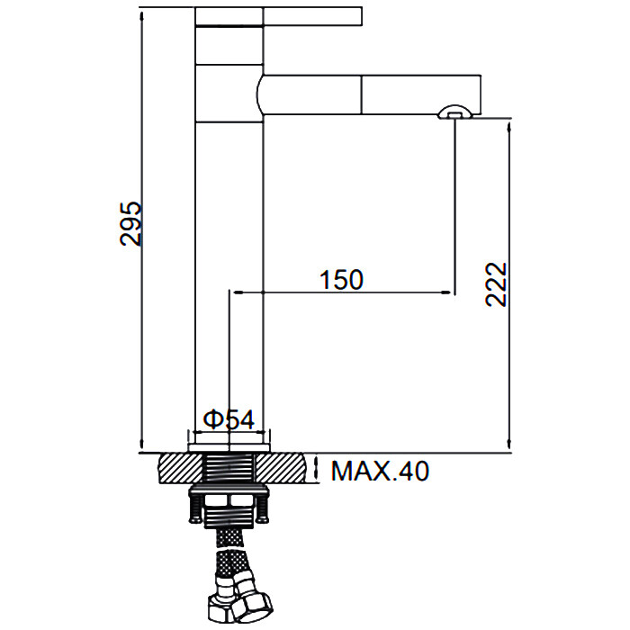 Смеситель для раковины Ledeme L1152-2 Белый/Хром