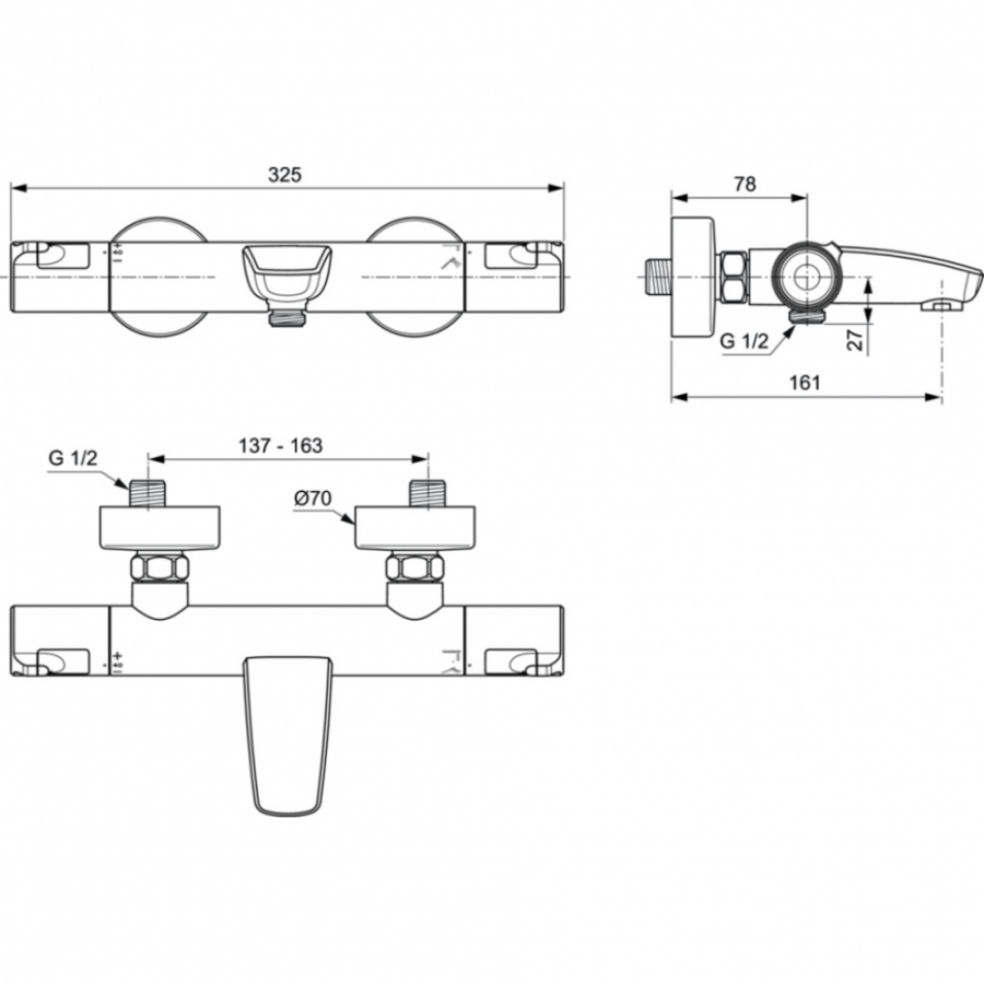 Ideal Standard Ceratherm смеситель для ванны A7223AA