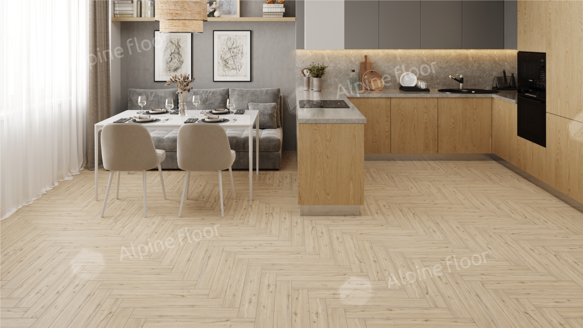 Ламинат Alpine Floor Herringbone 12 Pro, LF106-1A Дуб Лион 606 х 101 х 12 mm