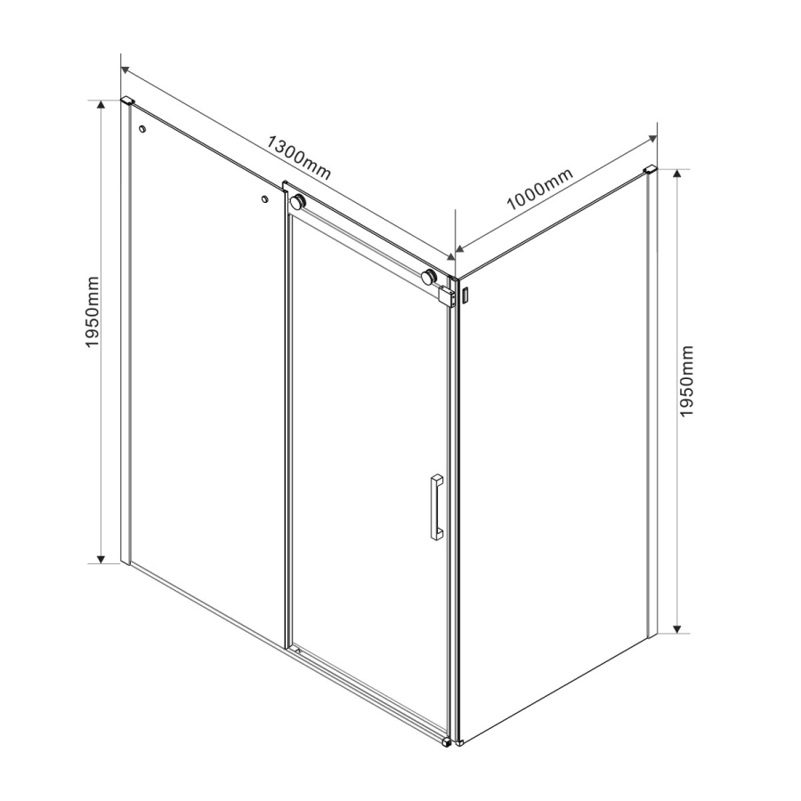 Vincea Como душевой уголок 130х90 см черный VSR-1C9013CLB