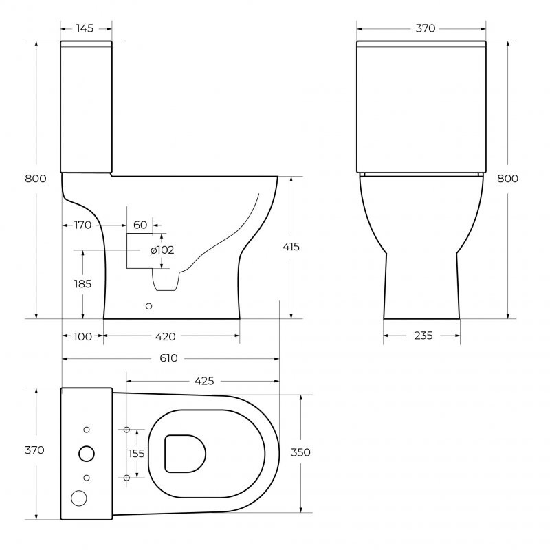 BelBagno Lounge унитаз-компакт белый BB045CPR