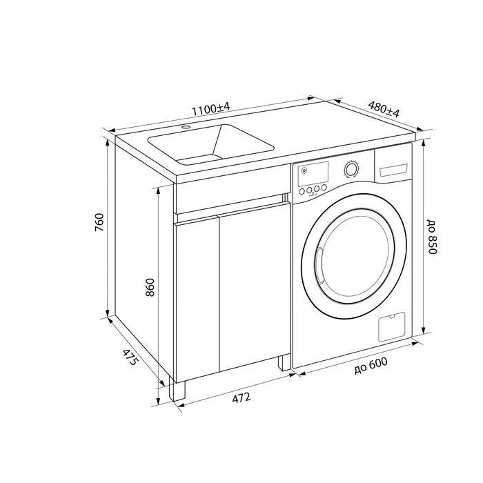 Iddis Optima Home тумба 110 см с раковиной левая OPH11LDi95K