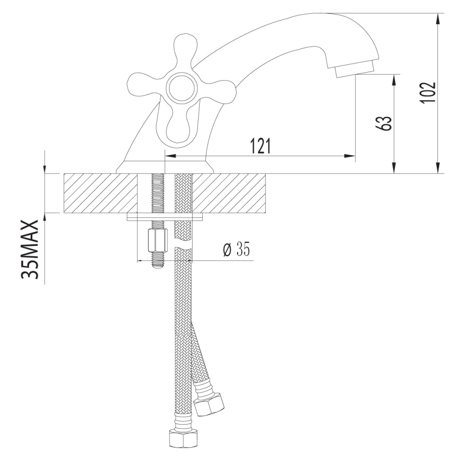 Lemark Standard смеситель для раковины LM2106C