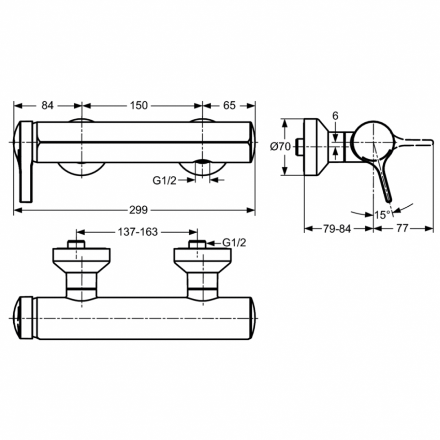 Ideal Standard Melange смеситель для душа A4269AA